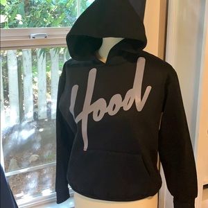 Black “Hood” Hoodie. | Size XL |